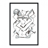 "I'm My Own Boss" Available as an unframed Limited Edition Print of 150 in three different sizes.