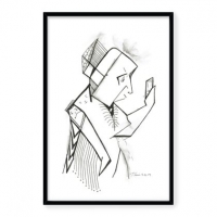 "Nan On Her Phone" Available as an unframed Limited Edition Print of 150 in three different sizes.