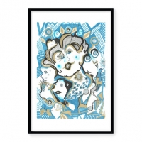 24 x 36" Inch Framed Print "Cheeky Lady"