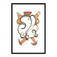 24 x 36" Inch Framed Print "Great Minds Think Alike"